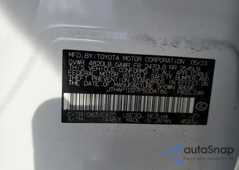 2023 Lexus Is 500 F Sport из США, поврежденный, VIN JTHAP1D27P5004186